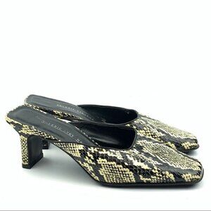 Valerie Stevens heels Cafe 7 snakeskin square toe